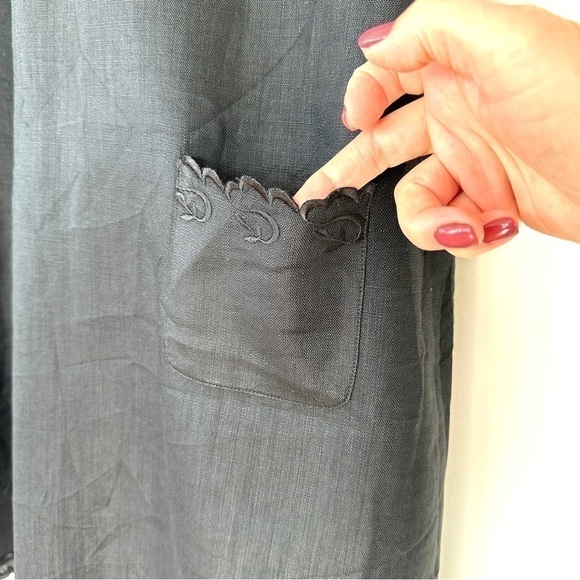 J. Jill shift dress, popover, sleeveless, crew neck, midi length, in ๐ฏ linen - Picture 4 of 10